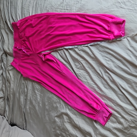 Victoria Secret Velour Joggers Hot Pink L - Picture 8 of 12